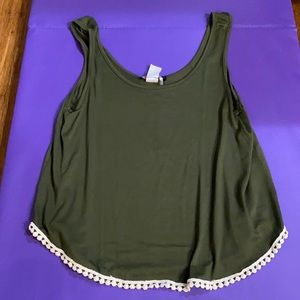 Green Flowy Tank Top